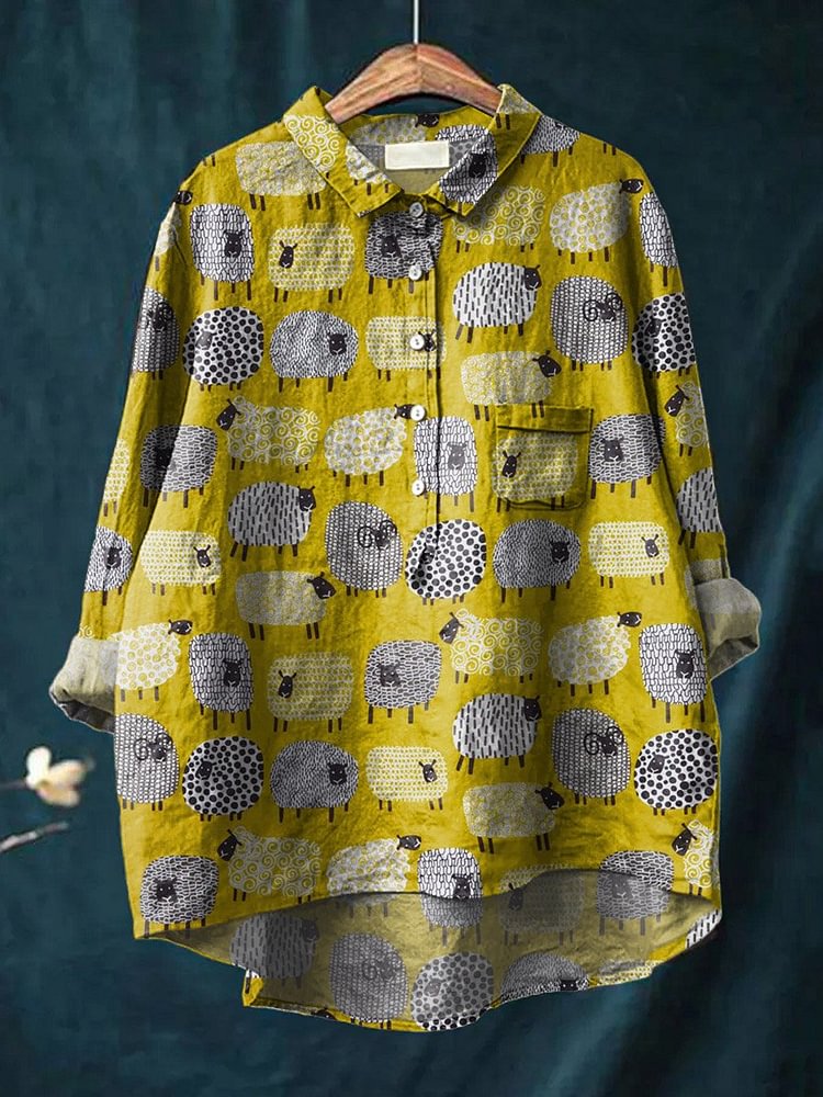 Vintage Lovely Sheep Art Patte - Vintage Fashion Jersey review and price