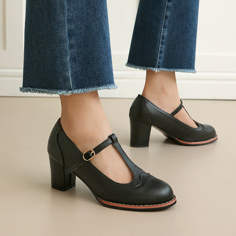 Women's Mary Jane Pumps T-Stra - Vintage Fashion Online review and price